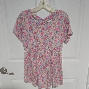 Due Time Maternity Floral Print Women's Top